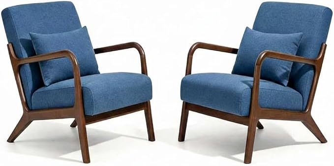 Set of 2 Mid Century Modern Accent Chair by Unknown