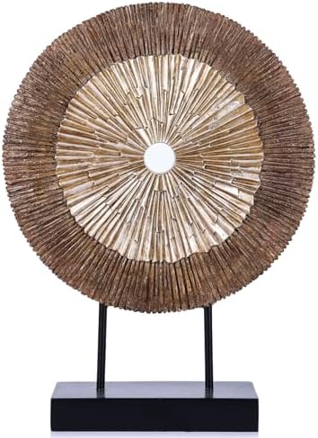 XMGZQ Wood Color Minimalist Round Statue Above Cabinet Decor Kitchen,Modern Decorative Sculpture Home Decorations for Living Room Coffee Table,Shelf Decor Items,Center Pieces Decoration by XMGZQ