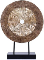 XMGZQ Wood Color Minimalist Round Statue Above Cabinet Decor Kitchen,Modern Decorative Sculpture Home Decorations for Living Room Coffee Table,Shelf Decor Items,Center Pieces Decoration by XMGZQ