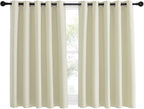 NICETOWN Room Darkening Beige Curtain 54 inches Long, Thermal Insulated Solid by NICETOWN