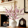 Pink Cherry Blossom Branches Artificial Plum Blossom Fake Flowers Artificial Flowers Silk Flowers 4PCS 35.4'' Long Stem Artificial Flowers for Tall Vase for Indoor Home Decoration,No Vase by ENALGRE