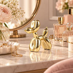Gold Balloon Dog Decor,Gold Room Decors,Balloon Animal Preppy Room Shelf Decor,Cute Statue Home Decors,Bedroom Modern Sculpture Desk Decoration,Golden Decorations Figurines - Image 5