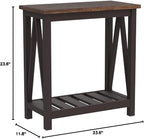 ChooChoo Farmhouse End Table, Rustic Vintage Narrow End Side Table - Image 3