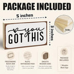 3x5 Encouragement Wooden Block Sign, You Got This, Rustic - Image 2