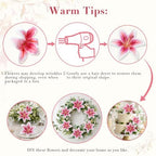 18 Pack Pink Artificial Lilies Flower Heads with Realistic Stamens - Image 6