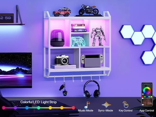 HOOBRO Gaming Floating Shelves - Image 4