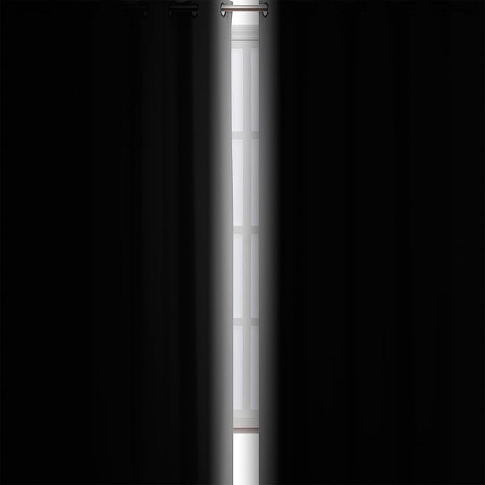 Light Grey Blackout Curtains/38 x 54 Inch/Set of Two Panels Grommet Living Room - Image 3