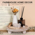 EOSAHR Wood Display Riser: Pedestal Stand for Kitchen Decor, Natural Wood - Image 2