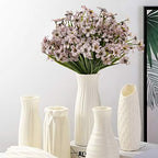 Artificial Outdoor Flowers,8 Bundles UV Resistant Fake Flowers,Artificial Violet Flowers Plastic Faux Flowers Greenery Plants for Outdoor Garden Porch Window Box Decoration(White) - Image 5