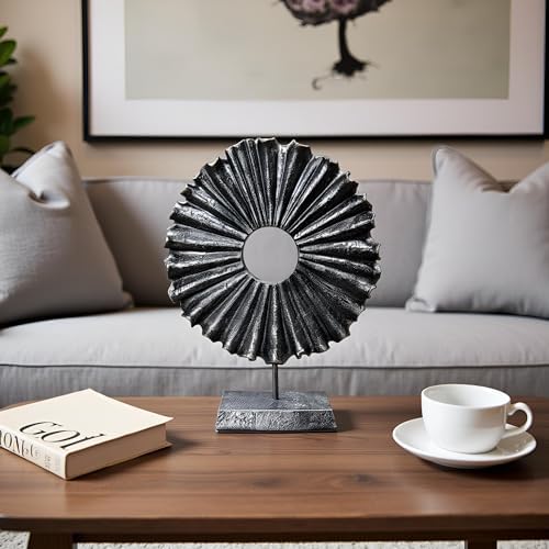 Modern Abstract Round Decorative Sculpture, Dining Living Room Desk Decor,Geometric Home Decor Statues,Shelf Top Decor Aesthetics, Coffee Tables or Office Shelves（Bronze Colored） - Image 7