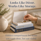Decorative Books for Home Decor | Elevate your Bookshelf Decor with Coffee Table Books (Fake Books Set of 3) | Faux Books for Decoration | Hollow Book Box with Hidden Storage | Decorative Storage Box - Image 2