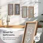Tide and Tales 3d Framed Wall Art, Set of 4, Floral Boho Wall Decor - Image 5