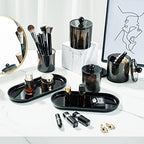 SheeChung Acrylic Vanity Tray, Bathroom Makeup Organizer Countertop, Black - Image 4