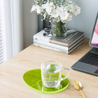 Acrylic Coaster Decorative Plates,Office Desk Accessories, Clear Dinosaur Egg Shape Coffee Cup Decor, Perfect for Tabletop Protection and Display. - Image 2