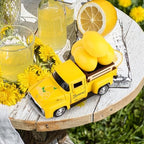 Lemon Truck Decor Vintage Metal Truck Tiered Tray Decor Lemon Party Decorations Summer Farmhouse Yellow Car with Mini Fake Lemons for Home Kitchen Tabletop Centerpiece Supplies - Image 2