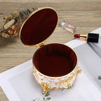 Hipiwe Metal Jewelry Box Antique Trinket Organizer for Women Keepsake Box - Image 7