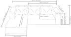 96" Cloud Sectional Couch, Modern Modular Sectional Sofa - Image 2