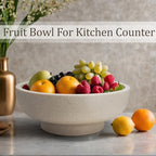 LIN CHUAN Decorative Bowl, Large Fruit Bowl, Sand Beige - Image 4