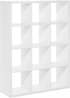Furinno Cubicle Book Shelf, 12-Cube Bookshelf, Extra Thick Frame Reversible - Image 9