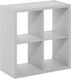 Furinno Cubicle Open Back Decorative Cube Storage Organizer, Light Grey - Image 10