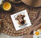 Highland Cow Sign, Farm Cottagecore Animal Office Kitchen Bedroom Decor, Apparently I Have an Attitude Who Knew Wooden Box Signs, Apparently Highland Cow Gifts for Women Men 5x5 in - Image 4