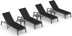 Ciokea Aluminum Foldable Lounge Chairs Set of 4 by CIOKEA