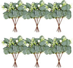 ZeKonan 40 Pcs Artificial Eucalyptus Stems with White Seeds Plants 11" Fake Eucalyptus Leaves Branches Faux Greenery Stems for Floral Arrangement DIY Bouquets, Wedding Table Vase Home Decor by Zekonan