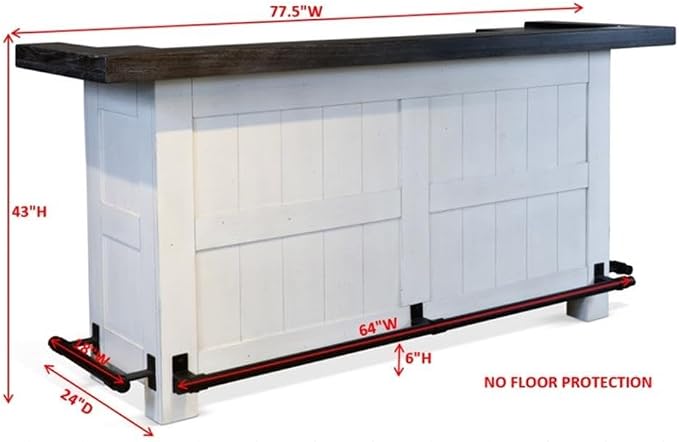 Pemberly Row 78" Farmhouse Wood Bar Unit - Image 8