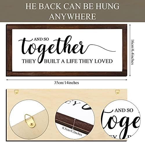 Jetec Together They Built a Life They Loved Rustic Wood Sign, Classic - Image 4
