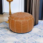 Thgonwid Unstuffed Moroccan Storage Pouf Foot Stool Ottoman Seat, No Filler - Image 5