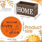 Queekay House Warming Gifts New Home Farmhouse Coasters Set of 6, Autumn - Image 2
