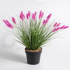 Ttranewsoo 12 Pcs 24 Inch Pink Artificial Muhly Grass, Realistic Faux Fountain Grass Stems for Outdoor Planters and Porch Pots, Fluffy Ornamental Grass for Patio, Vase and Garden Decor - Image 3