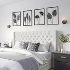 4PCS Black Metal Wall Art Frame Decor for Livingroom, Ginkgo Theme, 15.7x11 by qxsxkjMetalWallArt