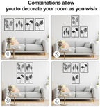 4PCS Black Metal Wall Art Frame Decor for Livingroom, Ginkgo Theme, 15.7x11 - Image 4