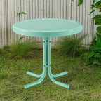 Crosley Furniture Griffith Weather Resistant Retro Metal Outdoor Side Table - Image 2