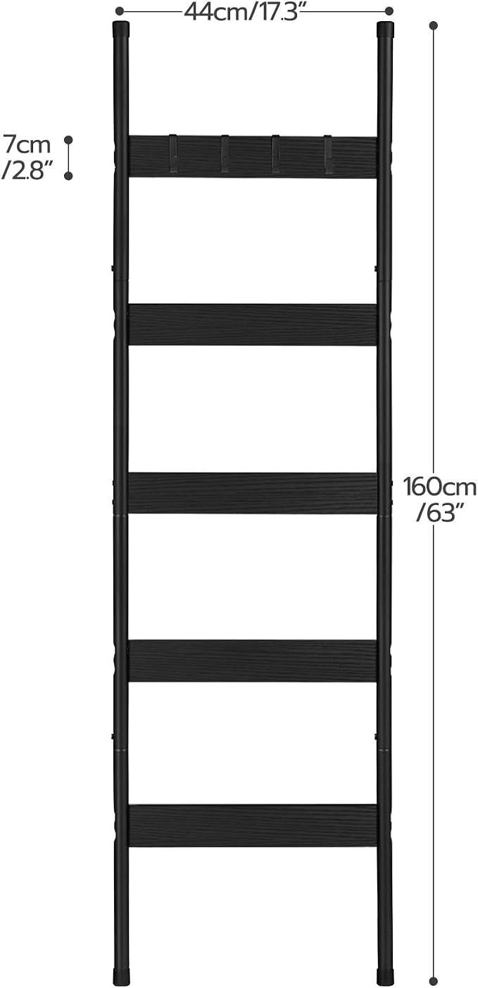 HOOBRO Blanket Ladder, 5-Tier Towel Rack - Image 3