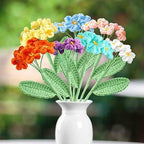 8 Pcs Hand-woven Forget-Me-Not Flower, Crochet myosotis Bouquet, Multicolor - Image 5