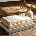 Beautiful Decorative Books, Set of 3 Linen Faux Book Boxes, Grey Fake Book Boxes with Hidden Storage Room for Photos & Keepsakes, Styling Decor for Coffee Tables, Shelves, & Mantels by Unknown