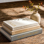 Beautiful Decorative Books, Set of 3 Linen Faux Book Boxes, Grey Fake Book Boxes with Hidden Storage Room for Photos & Keepsakes, Styling Decor for Coffee Tables, Shelves, & Mantels by Unknown