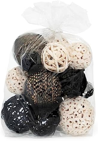 ANDALUCA Decorative Balls Orbs Bag (Black & White) - Image 2