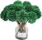 Tinsow 12PCS Artificial Ball Chrysanthemum Faux Flowers Bouquet Green by Tinsow