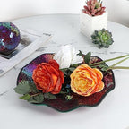 MDLUU Mosaic Centerpiece Tray, 11.6" Decorative Glass Plate, Home Decor Glass Bowl for Dining Room Table, Coffee Table, Gift (Multicolored Purple) - Image 5