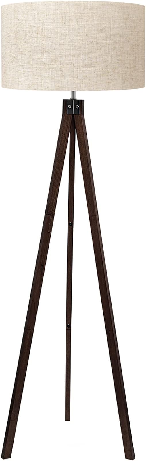 LEPOWER Wood Tripod Floor Lamp, Mid Century Standing Lamp, Modern Design by LEPOWER