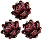 3Pcs Faux Artichokes, Bowl Filler Decor for Home Kitchen, Purple by Meiwlong