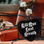 Gothic Wall Decor - Till Our Last Breath - Black Heart Wooden Wall Art - Image 6