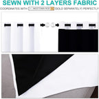 NICETOWN 100% Blackout Curtains 54 inches Long, Double-Deck Completely Blackout - Image 5