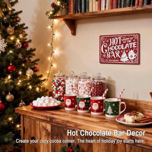 Hot Chocolate Bar Sign for Christmas Kitchen Wall Art Decor - Image 2