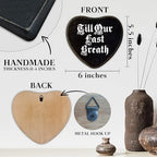 Gothic Wall Decor - Till Our Last Breath - Black Heart Wooden Wall Art - Image 2