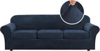 H.VERSAILTEX High Stretch Sofa Slipcover 4 Piece Cover Velvet Furniture by HVERSAILTEX