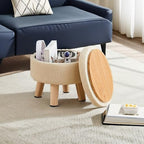 Wimarsbon Storage Ottoman, Modern Round Footrest - Image 5
